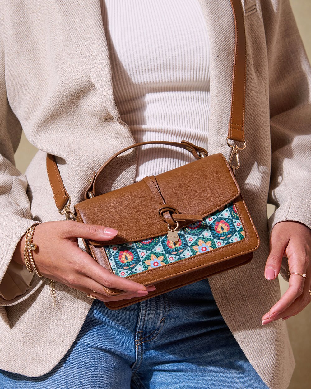 The London Satchel -  Floral | Digital Nomad